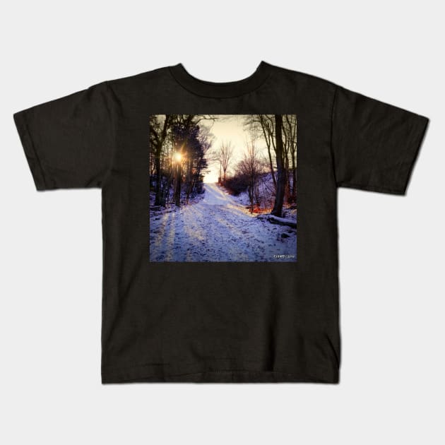 Sunset At The Entrance To Hemlock Ravine Park Kids T-Shirt by kenmo